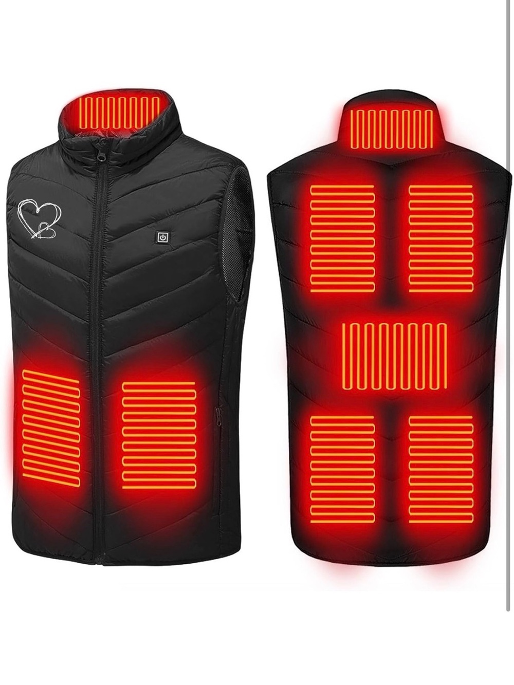 Women's Heated Puffer Vest - Black